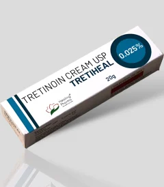 Tretinoin cream Tretiheal 0.025 verpakking