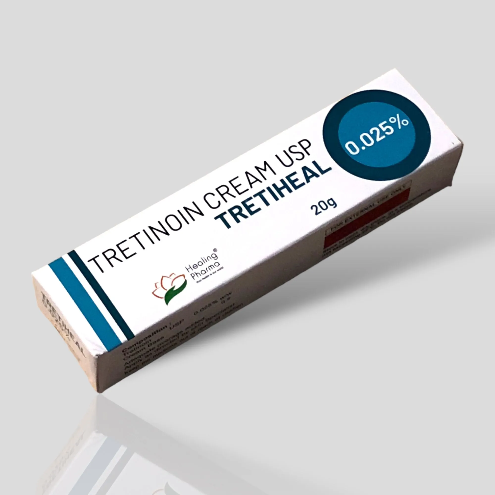 Tretinoin cream Tretiheal 0.025 verpakking